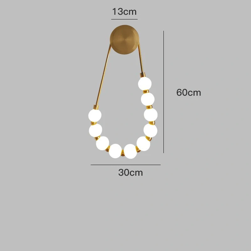 Creative Wall lamp Necklace lamp Background decoration lamp Modern Simple Bedroom Bedhead  Wall lamp living room