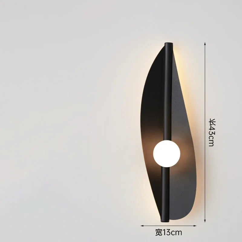 Bedside Wall lamp Leaf lamps bedroom, living room, background wall, corridor Atmosphere Wall light
