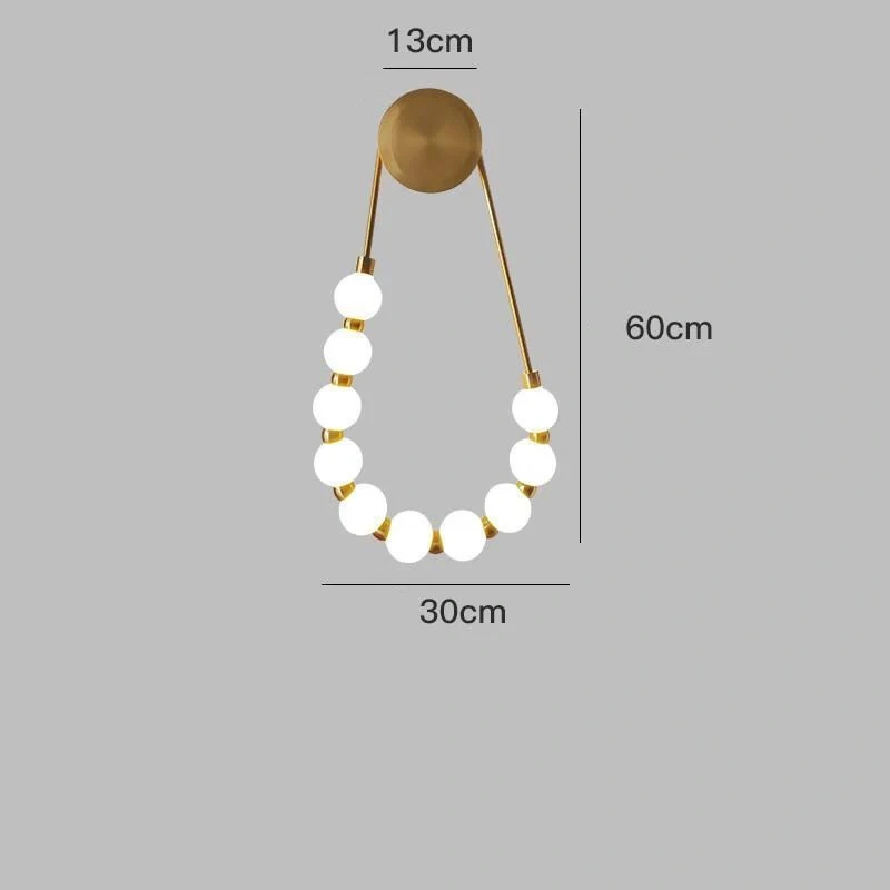 Creative Wall lamp Necklace lamp Background decoration lamp Modern Simple Bedroom Bedhead  Wall lamp living room