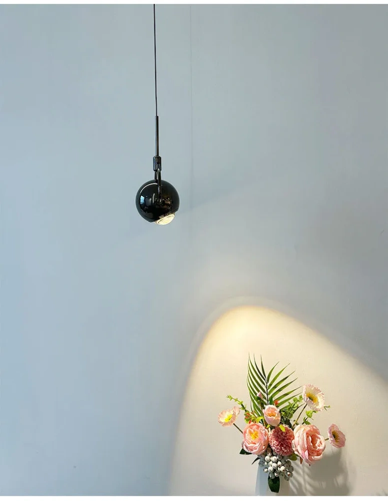 Luxurious Ball Pendant light lens Bedroom Bedside light Background wall decoration Dining Bar Villa designer Hanging lamps Drop