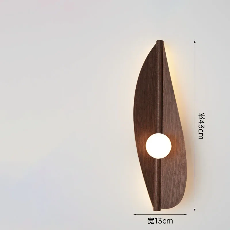 Bedside Wall lamp Leaf lamps bedroom, living room, background wall, corridor Atmosphere Wall light