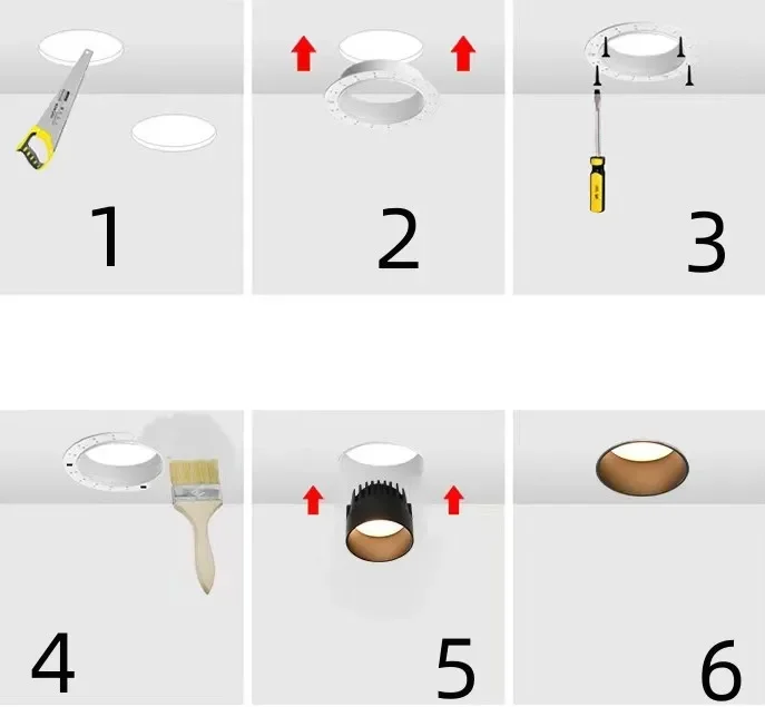 Dimmable Anti-Glare LED Downlights Recessed 7W 10 12 15 18 20 Ceiling Spot Lights Aluminum Borderless Lamp Indoor Lighting