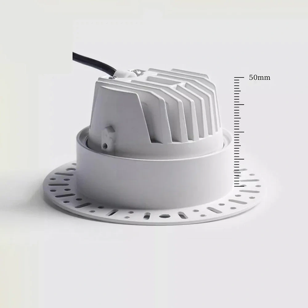 Dimmable Anti-Glare LED Downlights Recessed 7W 10 12 15 18 20 Ceiling Spot Lights Aluminum Borderless Lamp Indoor Lighting