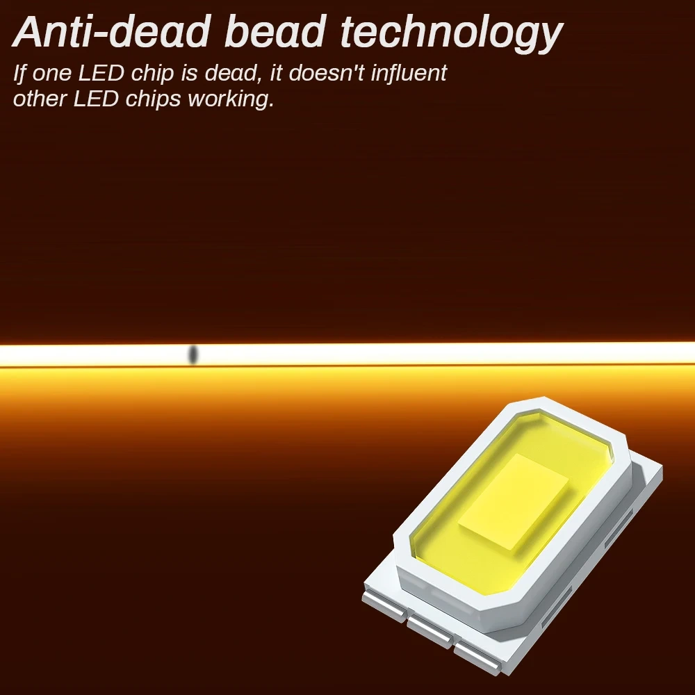 3mm 5mm COB LED Strip 12V 24V Dimmable 3000K 4000K 6000K High Density Flexible LED Light For Home Decor RA90 LED Strip Lights