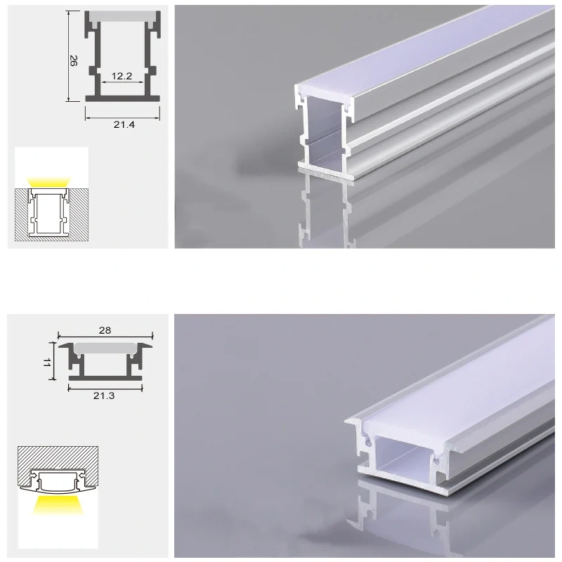 Led Aluminum Profile Recessed In The Floor Led Profile Aluminum Fixture Channel For Led Strip Lighting