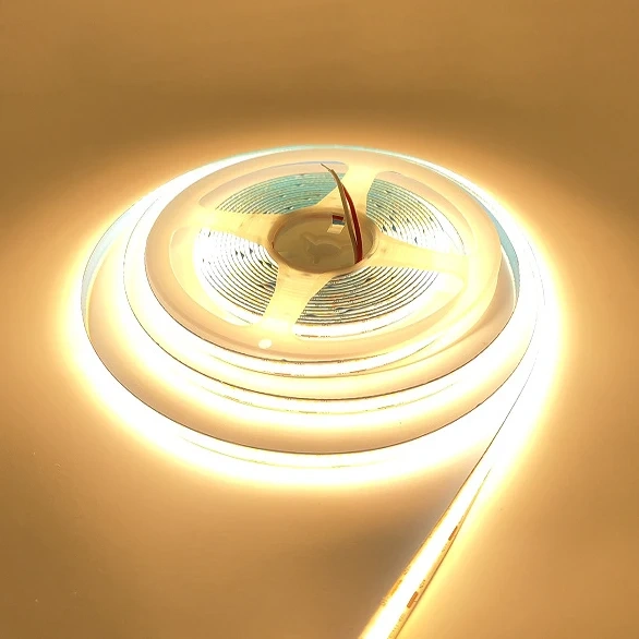 High Cri Ra90 5M/Roll Dotless Flexible Cuttable Dc 5v Cob Led Strip Light 3mm 5mm 8mm Flex Fob Cob Led Strip