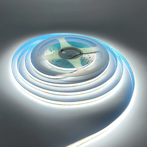 High Cri Ra90 5M/Roll Dotless Flexible Cuttable Dc 5v Cob Led Strip Light 3mm 5mm 8mm Flex Fob Cob Led Strip