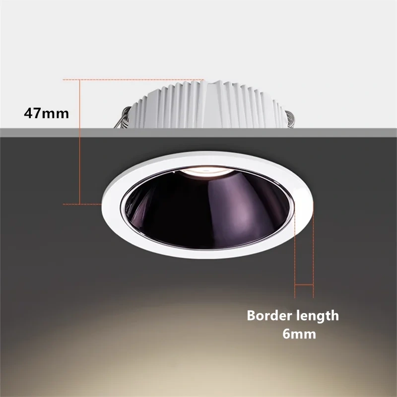 CRI 97 Anti Glare Recessed Dimmable LED Downlights 7W9W12W15W18W20W24W COB Ceiling Lamp Spot Lights AC110-230V +Led Drive