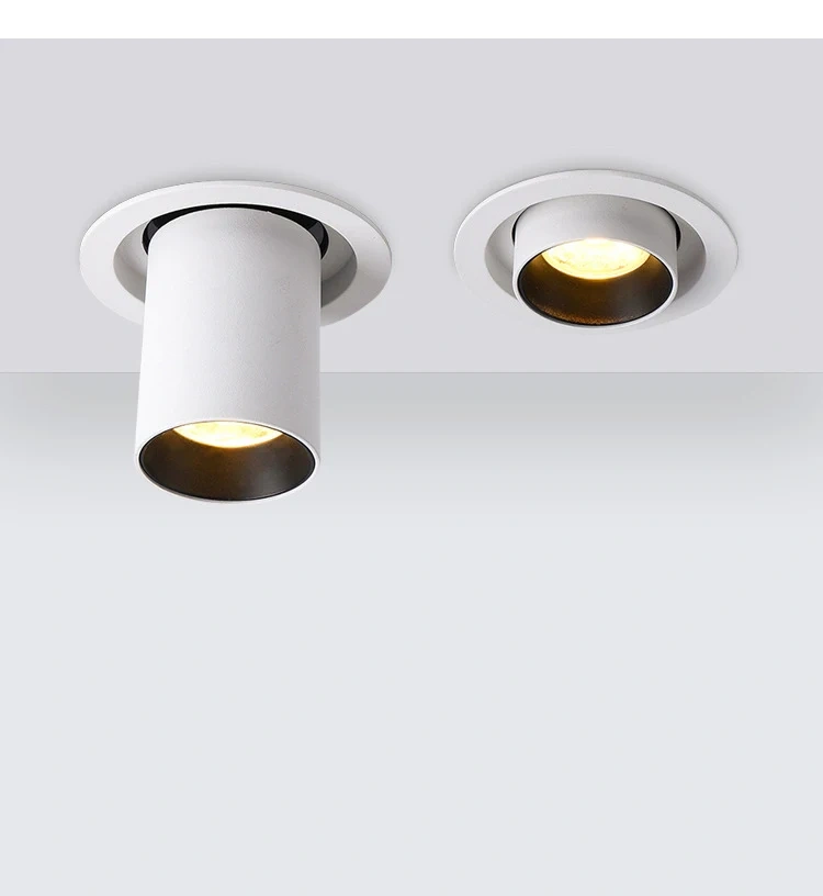 Square Round Recessed light Adjustable Dimmable Led spotlights COB spot light Downlight 10W 12W 20W 30W Living Room Ceiling lamp