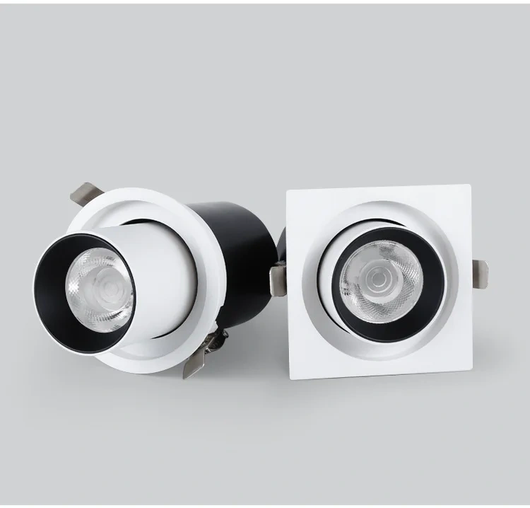 Square Round Recessed light Adjustable Dimmable Led spotlights COB spot light Downlight 10W 12W 20W 30W Living Room Ceiling lamp