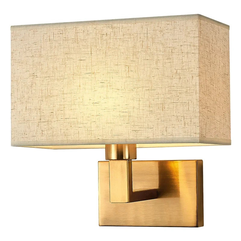 12W Hotel Bedside Fabric Wall Lights with Switch LED Spotlight Reading Wall Lamp Bedroom Study Nordic Home Decor Light Fixture