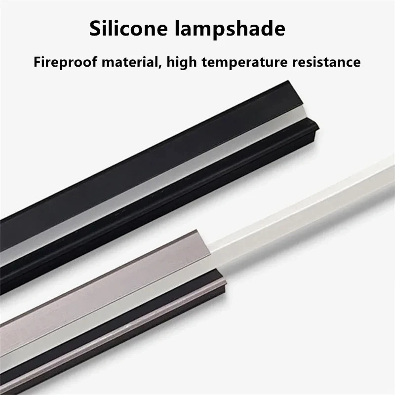 Ultra-thin LED Aluminum Profile Recessed 45º Cabinet Light Bar Silicone Cover Shelf Cabinet Linear Bar Lights Without LED Strip