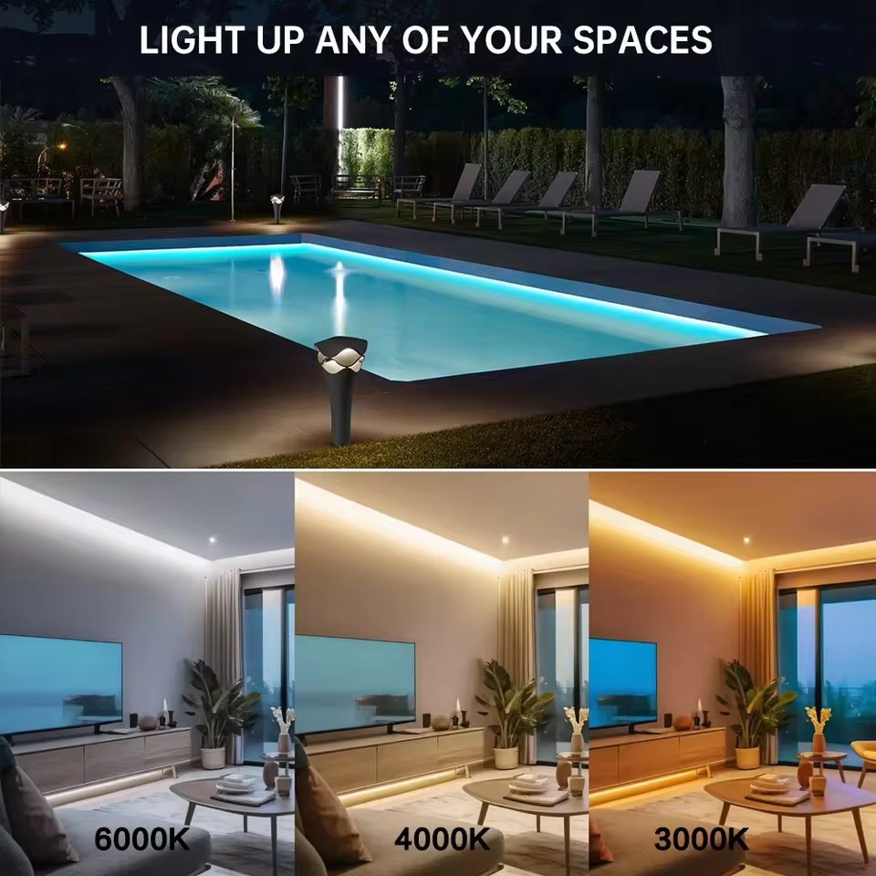IP68 Waterproof LED Strip 12V 2835 120Leds/m Flexible Tape Outdoor Home Decor 0.5m-10m Ribbon Rope LED Lights 3000k 4000k 6000k