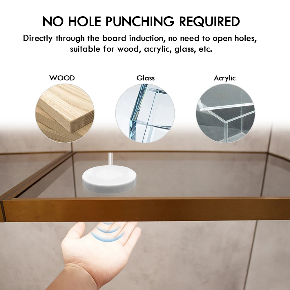 Penetrable 25mm Wood Panel Touch Sensor LED Strip Light Touch Switch Hand Sweep Motion Sensor Hidden for Wood Furniture Lighting