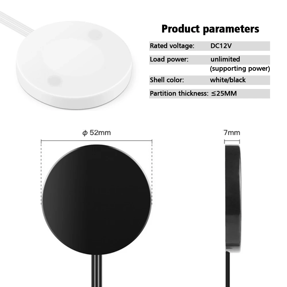 Penetrable 25mm Wood Panel Touch Sensor LED Strip Light Touch Switch Hand Sweep Motion Sensor Hidden for Wood Furniture Lighting