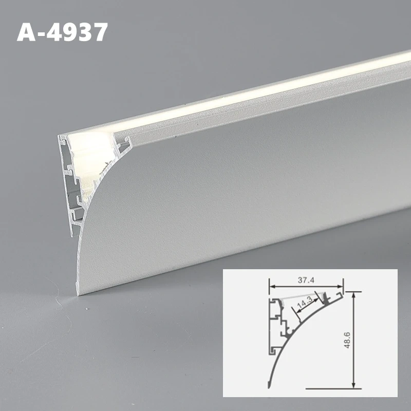 Free Ceiling LED Aluminum Profile Invisible Frameless Gypsum Channel Top Corner Line Lamp Waistline Wall Washer Backlight Light