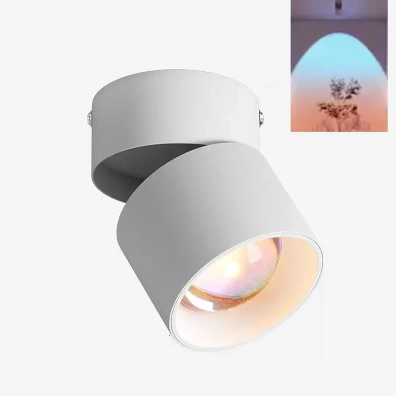 Sunset Spotlight Wall Washer Foldable 350°Rotating Living Room Entrance 220V Shapes of hills Sunset Lighting Ambience Lamps