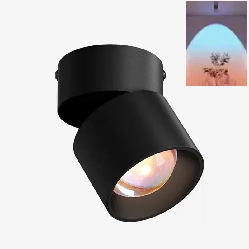 Sunset Spotlight Wall Washer Foldable 350°Rotating Living Room Entrance 220V Shapes of hills Sunset Lighting Ambience Lamps