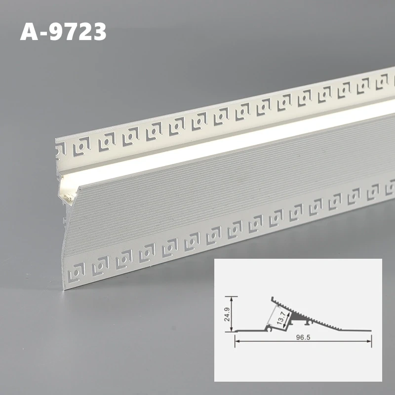 Free Ceiling LED Aluminum Profile Invisible Frameless Gypsum Channel Top Corner Line Lamp Waistline Wall Washer Backlight Light