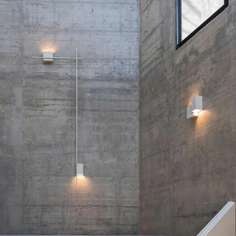Black geometric wall lamp for living room feature wall