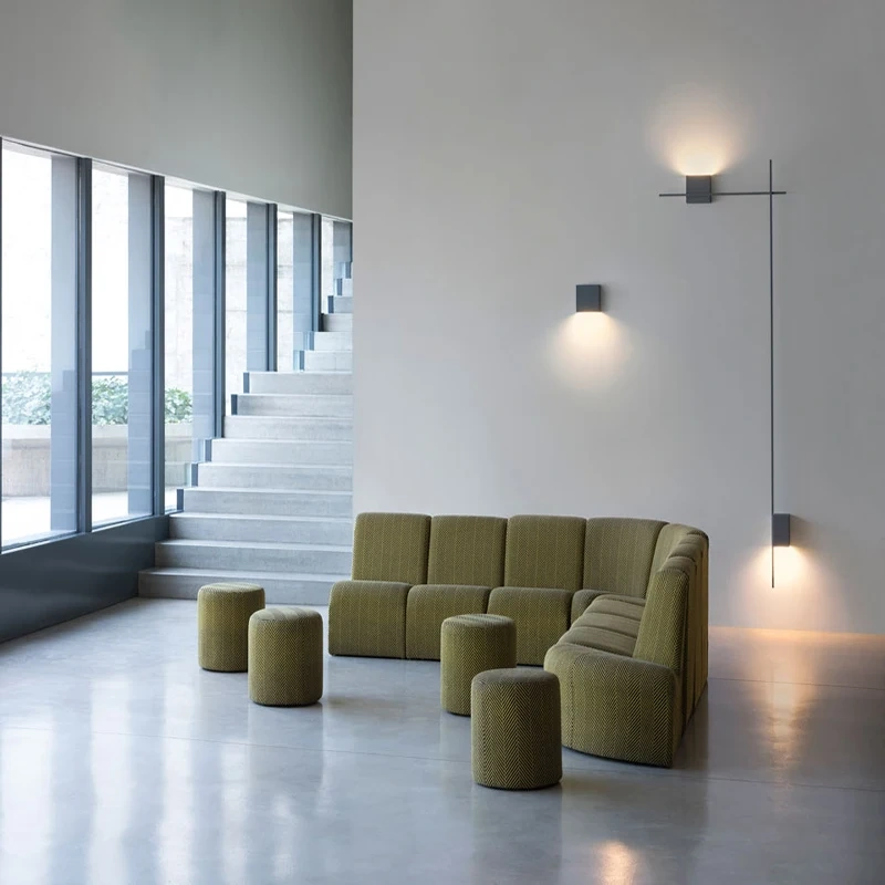 White square decorative wall lamp for bedroom lighting