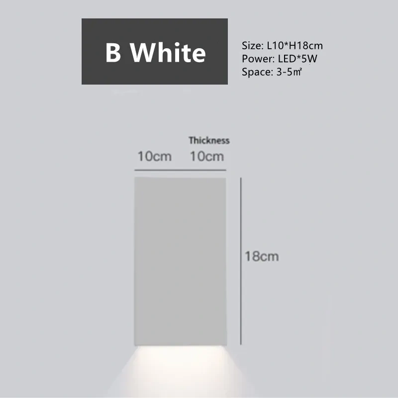 Vintage wall lamp Simple Designer Long Strip square lamp Living Room Background Wall Deco Light Hotel Corridor black wall light