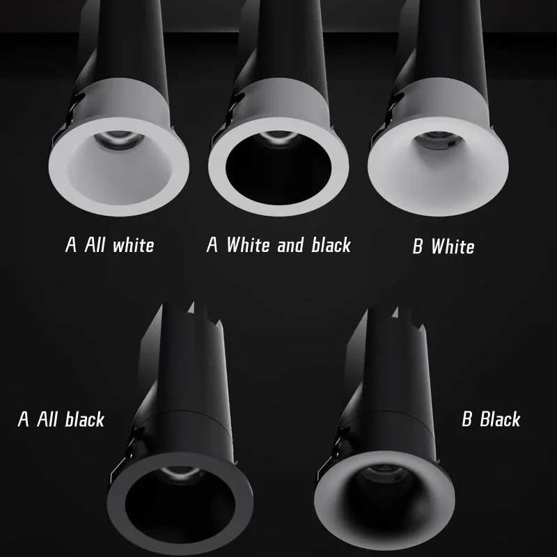 Mini anti-glare COB spotlights  Recessed Led Downligh 3W 5W 7W 9W 10W 12W dimmable Ceiling lamp AC85-265V  Home Office Store