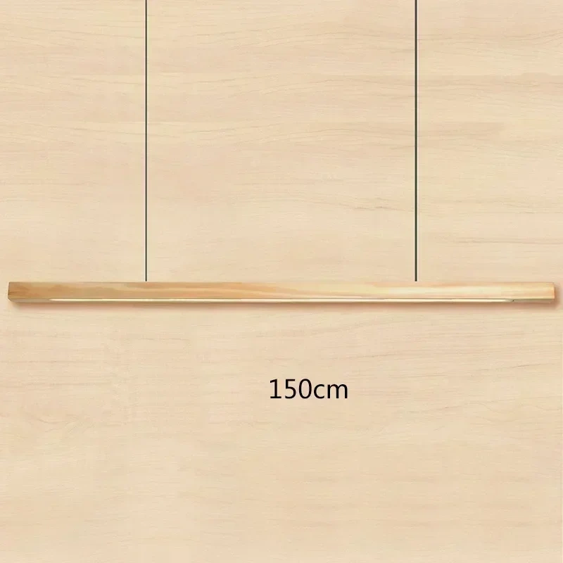 Nordic walnut solid wood pendant light LED for dining tables, study rooms, bar counters, office desks, indoor home lighting