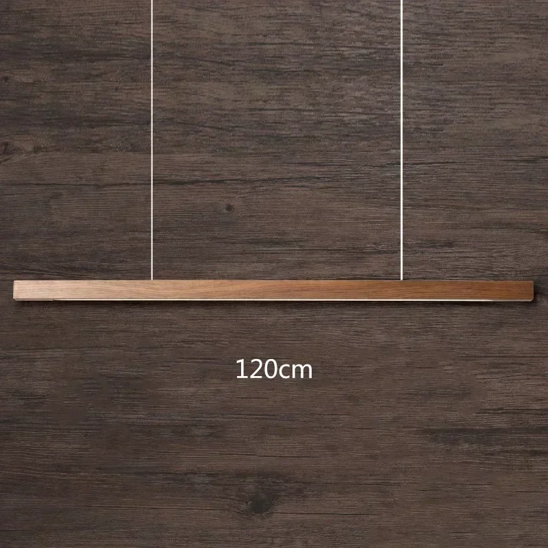 Nordic walnut solid wood pendant light LED for dining tables, study rooms, bar counters, office desks, indoor home lighting