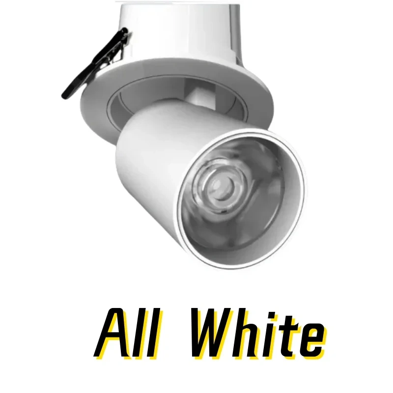 LED telescopic adjustable spotlights DALI dimming 12W DT6/DT8 Recessed 360° rotation AC100-265V  For store supermarket lighting