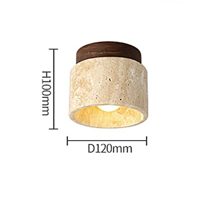 Hot selling Wabi Sabi Yellow Marble Hotel Lobby Corridor Ceiling Light Creative  Restaurant Room Balcony Decorative LED Lamps
