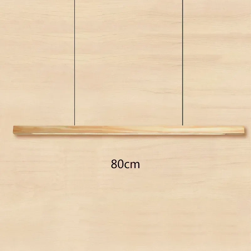 Nordic walnut solid wood pendant light LED for dining tables, study rooms, bar counters, office desks, indoor home lighting