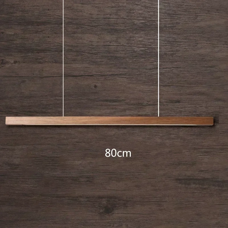 Nordic walnut solid wood pendant light LED for dining tables, study rooms, bar counters, office desks, indoor home lighting