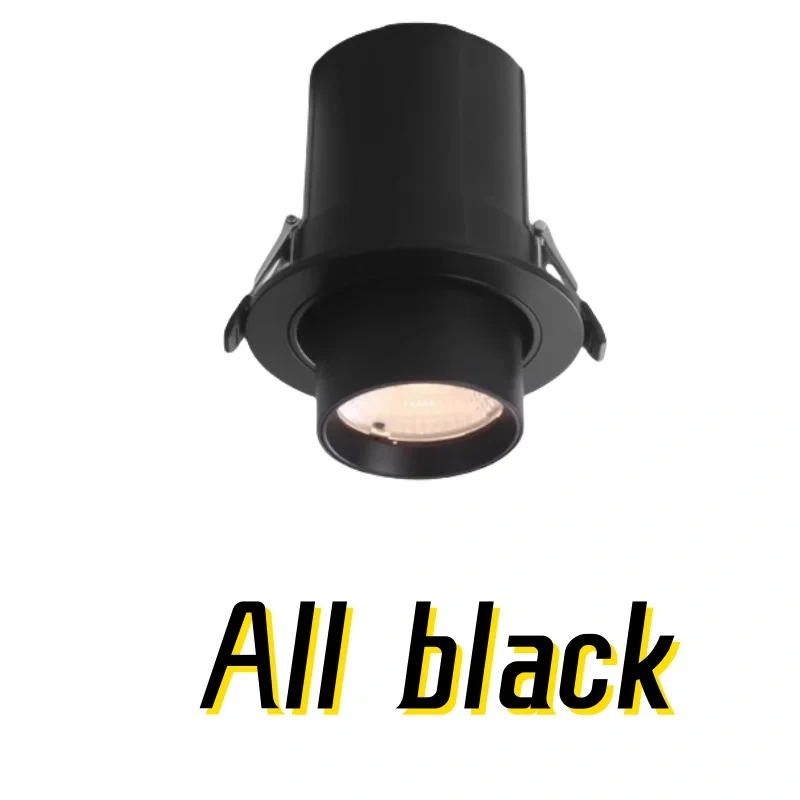 LED telescopic adjustable spotlights DALI dimming 12W DT6/DT8 Recessed 360° rotation AC100-265V  For store supermarket lighting