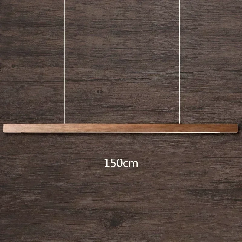 Nordic walnut solid wood pendant light LED for dining tables, study rooms, bar counters, office desks, indoor home lighting