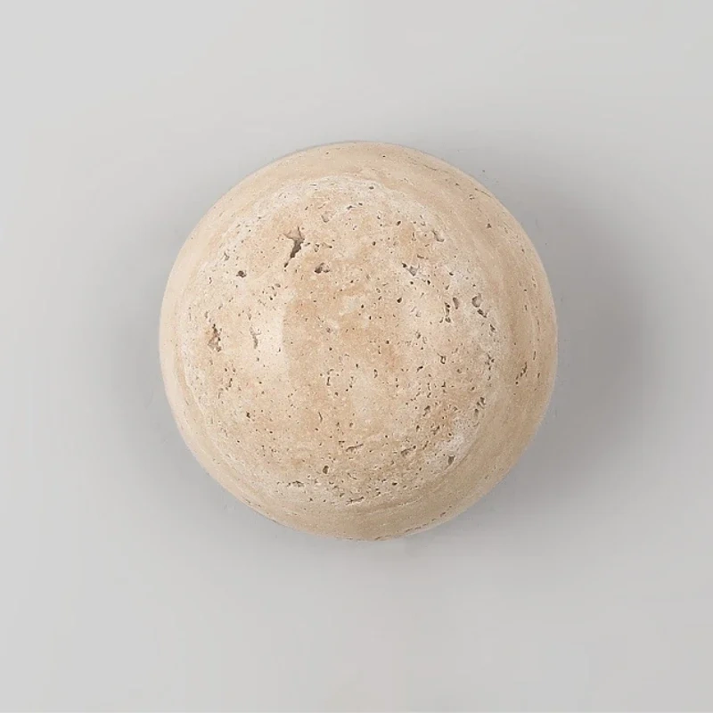 Nordic Travertine Limestone Wall Lamp Corridor Aisle Bedside Natural Yellow Cave Stone Stair Decoration LED Atmosphere Light