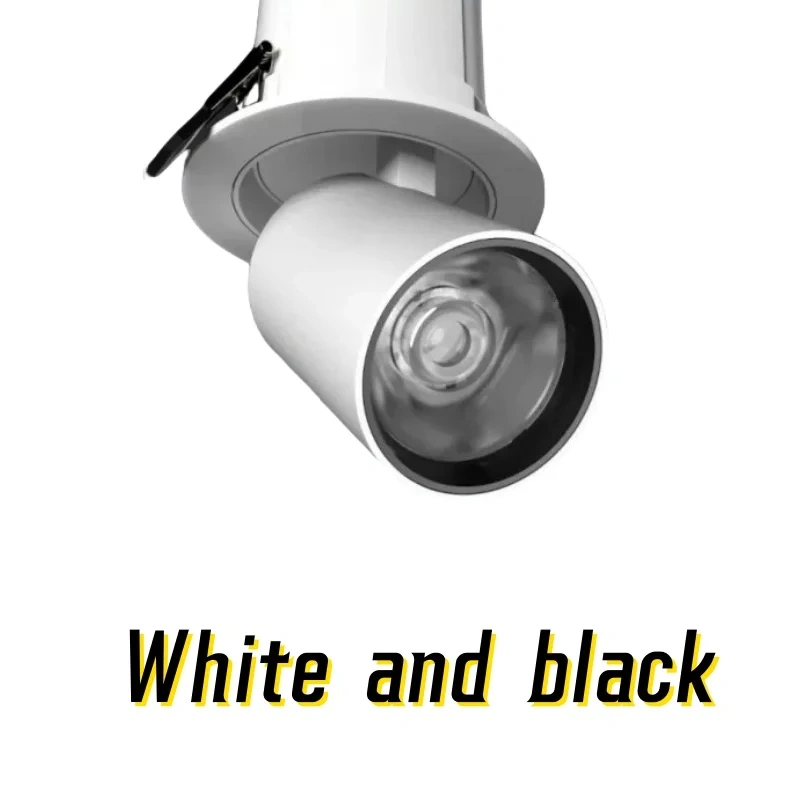 LED telescopic adjustable spotlights DALI dimming 12W DT6/DT8 Recessed 360° rotation AC100-265V  For store supermarket lighting