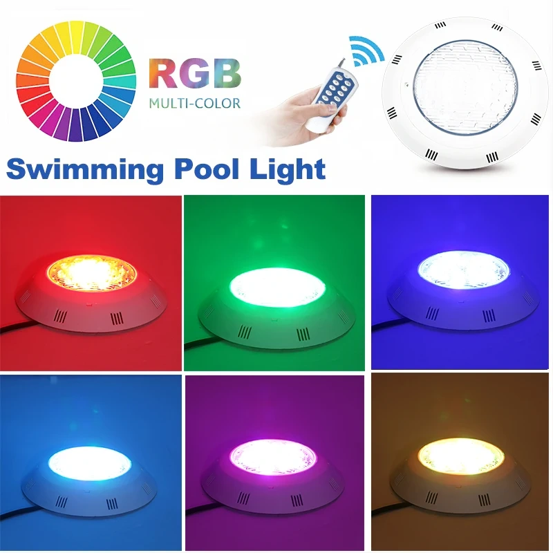 18/24/36/45W Swimming Pool Light with Remote Controller RGB Multi Color Outdoor LED Underwater AC12V IP68 Waterproof Lamp