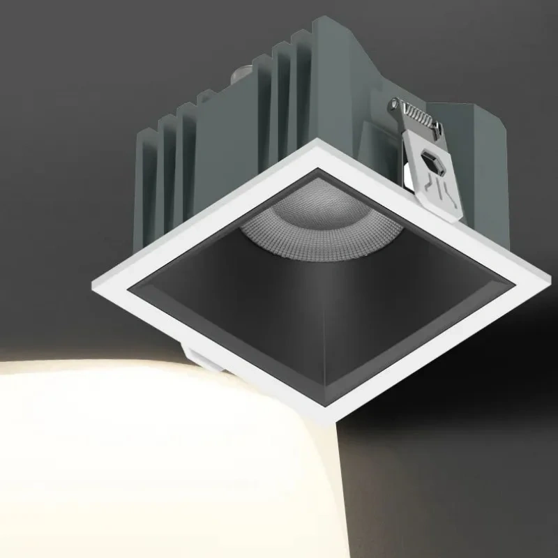 Recessed square Anti-glare COB spotlights IP65 waterproof 40W LED Downlights AC85-265V Suitable for bathroom, kitchen, balcony