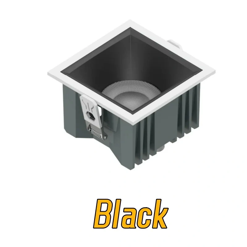 Recessed square Anti-glare COB spotlights IP65 waterproof 40W LED Downlights AC85-265V Suitable for bathroom, kitchen, balcony