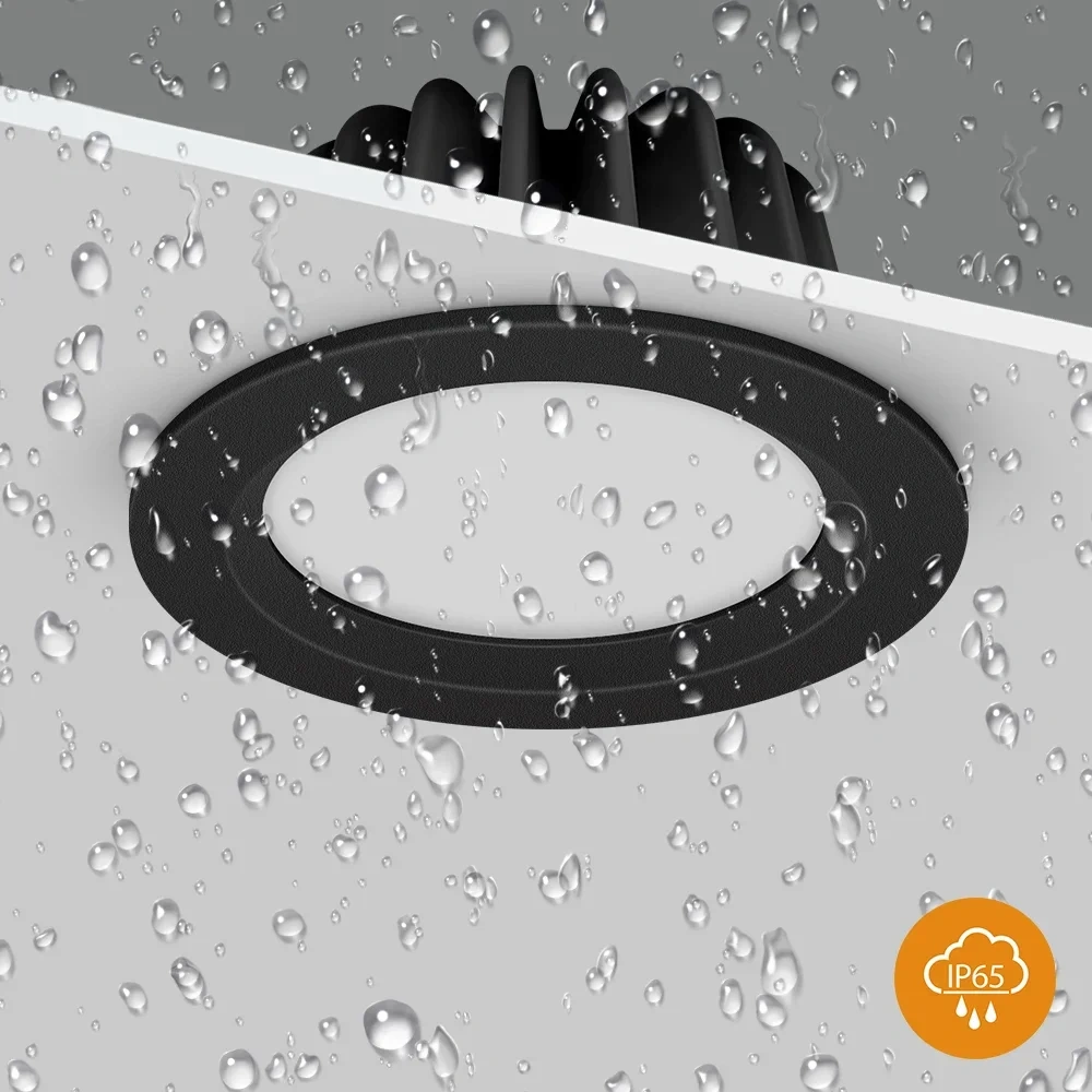 [DBF]IP65 Waterproof LED Spot Light 5W 7W 9W 12W 15W Round/Square Ceiling Recessed Spot Bathroom Spot Light 3000K/4000K/6000K