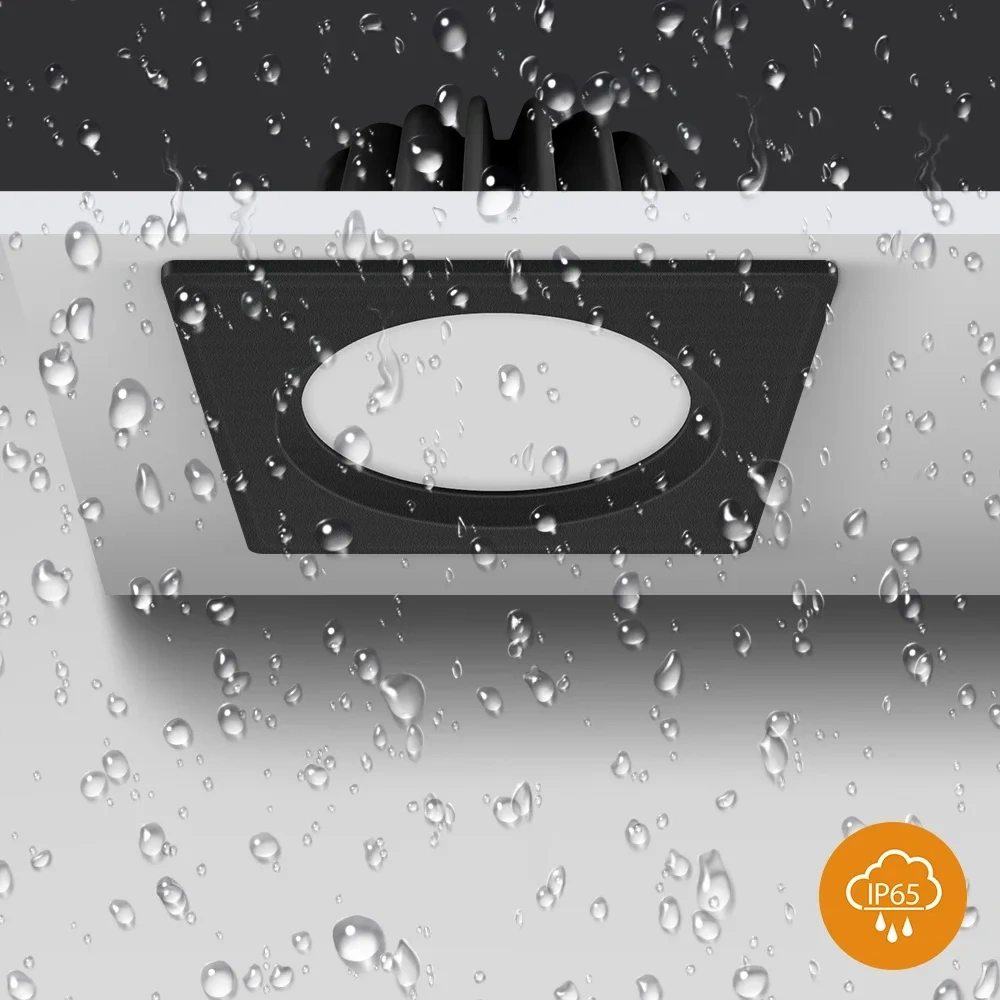 [DBF]IP65 Waterproof LED Spot Light 5W 7W 9W 12W 15W Round/Square Ceiling Recessed Spot Bathroom Spot Light 3000K/4000K/6000K