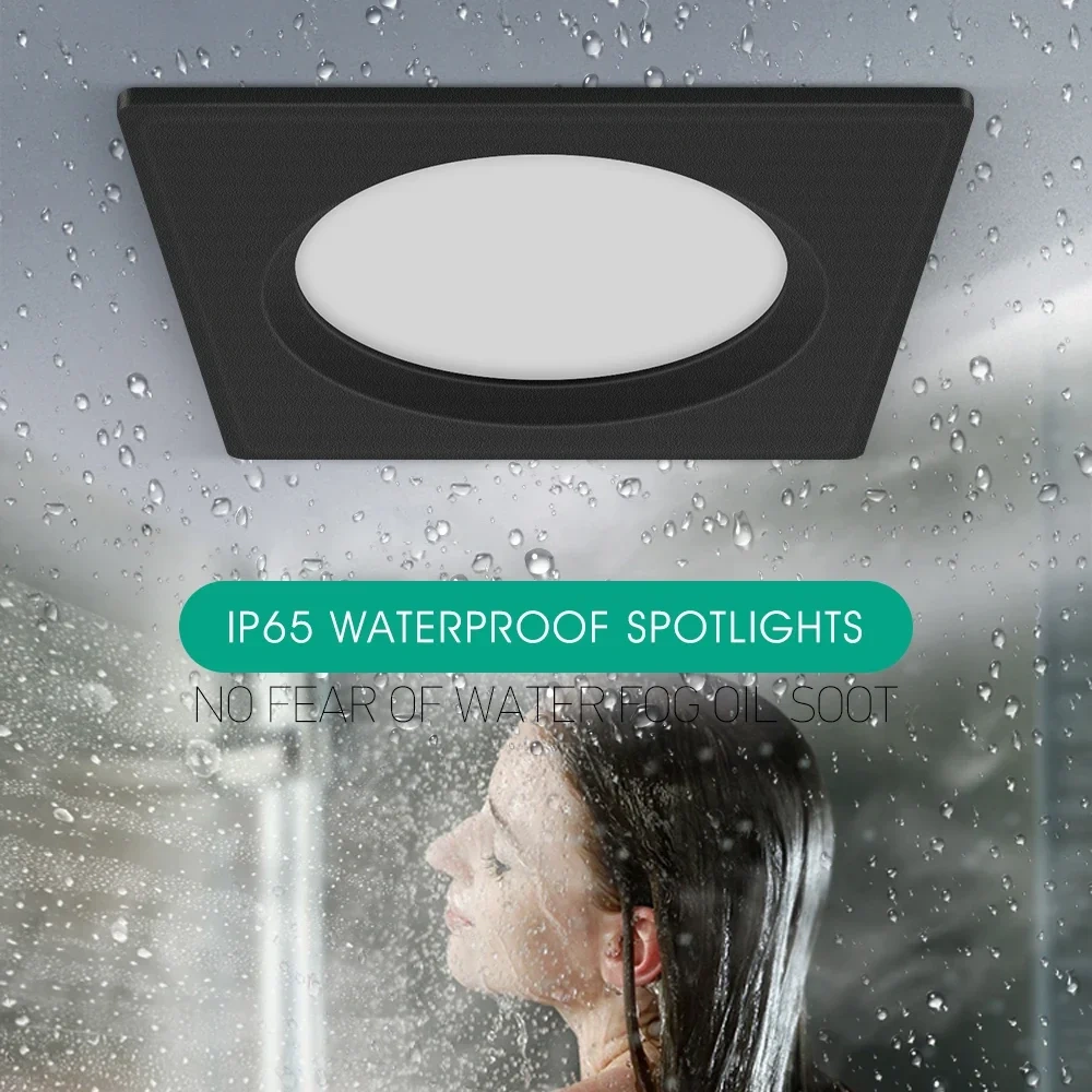 [DBF]IP65 Waterproof LED Spot Light 5W 7W 9W 12W 15W Round/Square Ceiling Recessed Spot Bathroom Spot Light 3000K/4000K/6000K