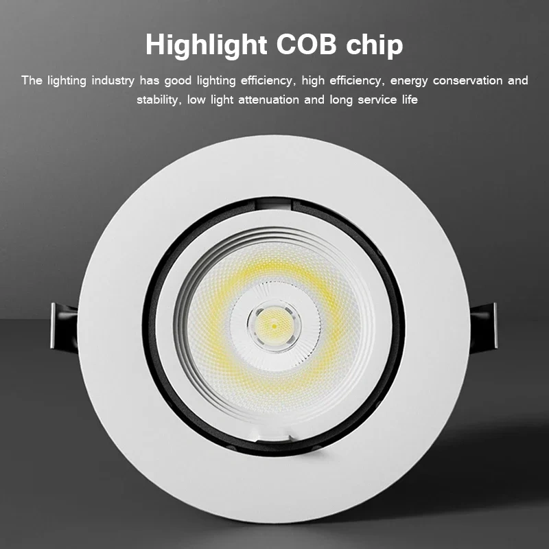 Dimmable LED Downlight 110V/220V Spot lights led 5W 7W 9W 12W 15W Recessed LED Ceiling Downlight Light Natural /Warm white Lamp