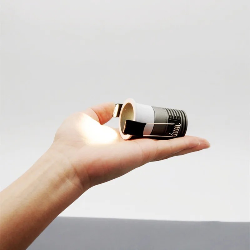 LED Cupboard Ceiling Spot Lights Dimmable Recessed Anti Glare COB LED Downlights Ac110/220v Warm White For Living Room Bedroom