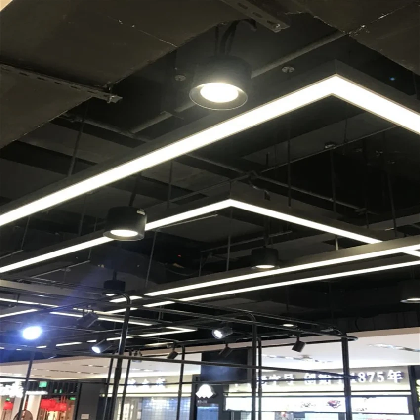 DALI Dimmable 120CM 30W 150CM 40W led flat square linear low bay linear bar indoor office LED tube light