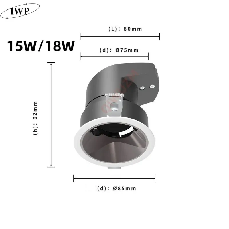 Recessed ceiling  LED spot Light downlight  COB Wall Wash Light  Dimmable 5W10W15W 24W AC110V220V Ceiling Lamp Home Office Store