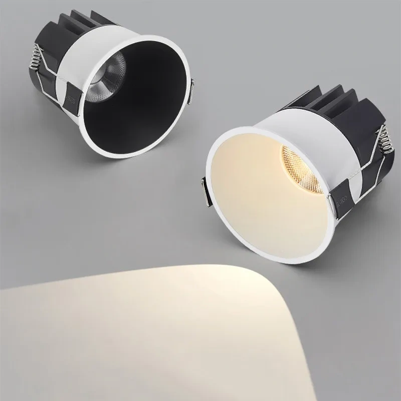 Mini Anti-glare LED COB Spotlight 3W 5W 7W 10W 12W 15W Dimmable LED Downlight 18W 110V 220V Ceiling lamp For Indoor lighting
