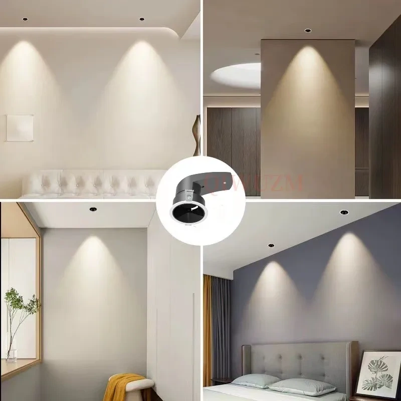 Recessed ceiling  LED spot Light downlight  COB Wall Wash Light  Dimmable 5W10W15W 24W AC110V220V Ceiling Lamp Home Office Store