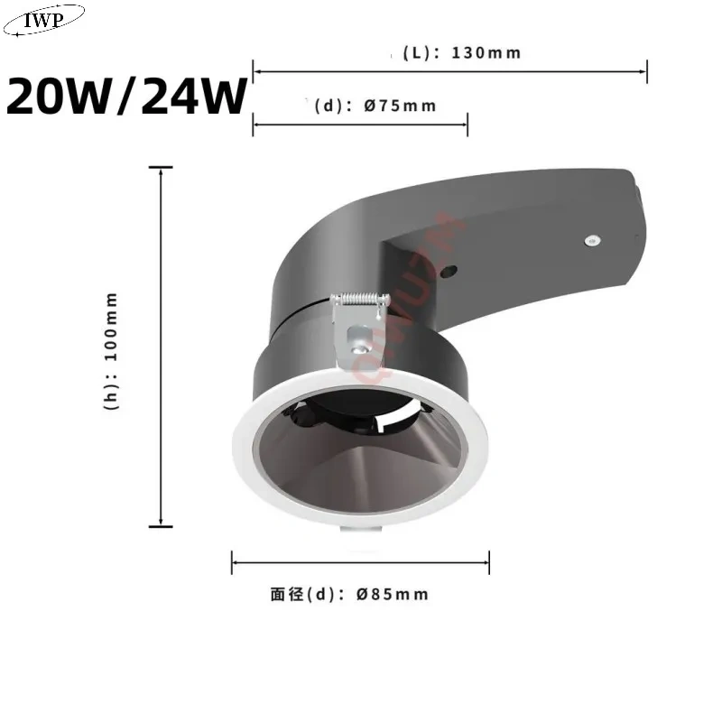 Recessed ceiling  LED spot Light downlight  COB Wall Wash Light  Dimmable 5W10W15W 24W AC110V220V Ceiling Lamp Home Office Store